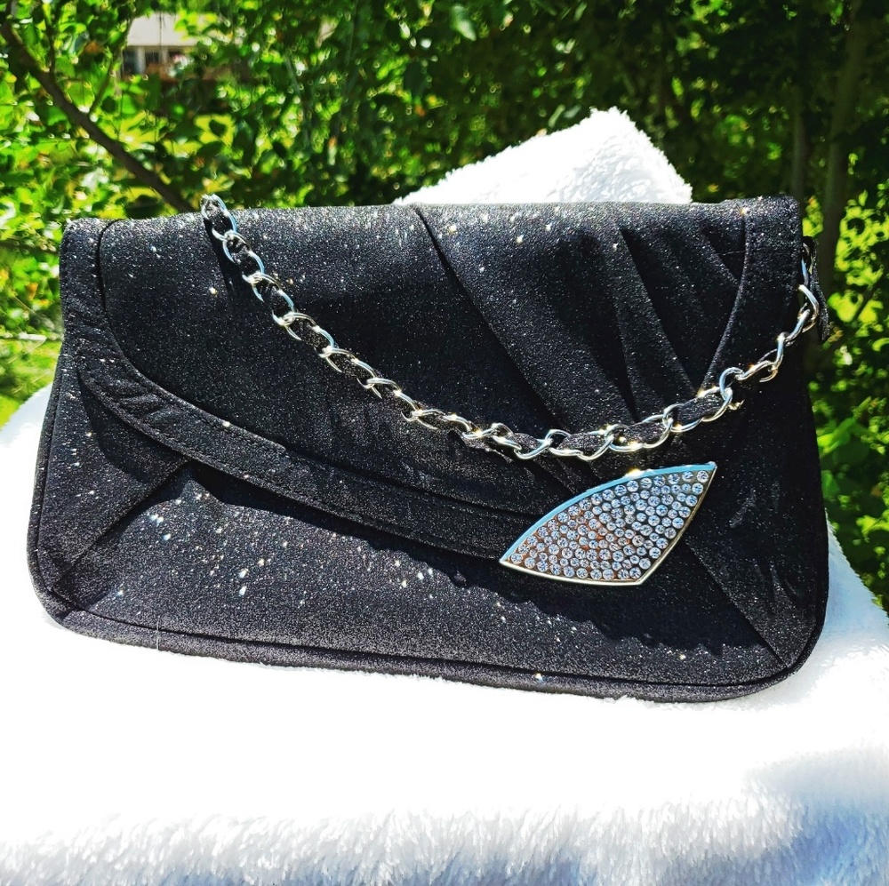 Vintage black diamond clutch
